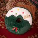 TICHA Christmas Plush Christmas Decorations Throw Pillow (16-18 Inch) - Super Soft Stuffed Animal Plush, Fluffy Holiday Decor, Couch Bed Pillow Gift (Christmas Wreath)