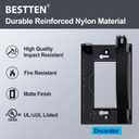 BESTTEN 5 Pack Outdoor Weatherproof Outlet Wallplate Cover for GFCI and Decorator Receptacle, Vertical/Horizontal Auto-Closing Lid, Black, H4.65" x W2.87" x D0.71"