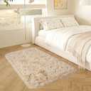 HOMORE Small Rugs for Bedroom 2x3 Feet Beige Rug for Bedroom Bedside Soft Fluffy Area Rugs for Desk Indoor Entrance Door Mat, Small Runner Rugs and Carpets for Dorm Nursery, Light Tan