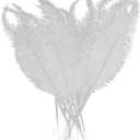 20 Pieces Artificial Christmas Glitter Leaves Branches Sparkly Fake Leaf Sprays for Christmas Tree Picks 10" Ornament Flower Arrangements DIY Crafts Wreaths and Holiday Decoration Tree Filler (White)