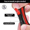 2 x Rubber Edge Trim,1/16" Self-Adhesive Rubber Edge Trim,Flexible U Channel Edge Protector for Car Doors, Panels, Glass, and Sharp Edge(10Ft,Black)