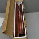 BAMBANG Bamboo Bread Box for Kitchen Countertop, Large Capacity Bread Storage Container Farmhouse Bread Box with 3 Sides Wavy & Back Clear Window, Breadbox Bin Holder for Homemade Bread, Rustic Brown