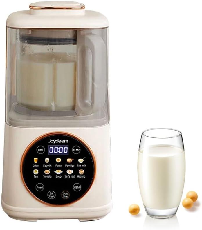 Joydeem JD-J03 Cooking Blender with Soundproof Shield, Silent Hot Cold Blender for Soy Milk & Juice, 8-Speed and Temperature Control, 12H Preset, 1100ml, White