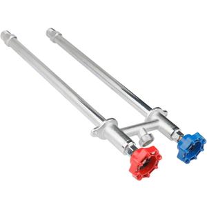 WHK 12 Inch Frost Free Outdoor Water Spigot Faucet Supply Hot and Cold Outdoor Water Faucet 1/2 Inch MIP X 3/4 Inch Hose Bibb Freeze Proof Hose Bib Wall Hydrant Sillcock(Brass,Chrome)