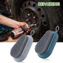 2PCS Heavy Duty Nail Brush for Cleaning Fingernails, Blue Fingernail Scrub Brush Durable Stiff Bristles Nail Hand Scrub Brush Toenail Brush Fingernail Brushes for Men Women Mechanics