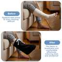 Cast Sock Cover for Foot, Adjustable Drawstring Cast Sock, Casts Cover for Foot Men and Women (Black)