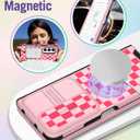 Buleens for Samsung Galaxy Z Fold 6 Case - with Ring Stand & Camera Cover Aesthetic Cute Designed for Women Girls Pretty Unique Kawaii Girly Phone Case for Galaxy Z Fold 6 Compatible with Magsafe