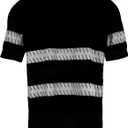 Hi Vis Safety Polo T-Shirt for Men,Coolpass Safety Shirt Long Short Sleeve with Pocket Quick Dry (Black, M)