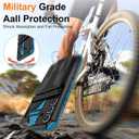 for Samsung Galaxy S24 Plus Case with Card Holder, Galaxy S24 Plus Case with Kickstand, Military Grade Drop Shockproof Hidden Card Slot Wallet Phone Case for Galaxy S24 Plus (Blue)