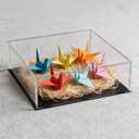uxcell Acrylic Clear Display Case Box Dustproof Protection Showcase Cube Collectibles Show Box 9.8x9.8x3.9inch