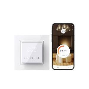 HEATIT Programmable Thermostat, WiFi Smart Thermostat for Electric Radiant Floor Heating with Touchscreen, 120V-240V Wide Voltage Range, Dual Sensing, White