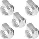5 Pack AEZ73293801 Burner Control Stove Knobs Replacements Compatible with LG Range/Stove Gas Cooktop LCG3011ST LCG3611ST LCG3091ST LCG3691ST
