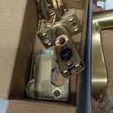 Goldenwarm Front Door Handle, Gold Exterior Door Handles Single Cylinder Front Door Handle Only, Entry Door Handles