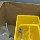 22 Qt (5.5 Gallon) Mop Bucket with Wringer for Floor Cleaning, Handle, Wheels, 16.5" L x 10.6" W x 26.4" H, Yellow,Add One Loop-end String Mop