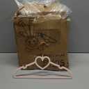 Pink Heart Velvet Baby Hangers - 50Pack 13Inch Toddler Hangers With 20Pcs Clips, Premium Velvet Strong and Durable Baby Clothes Hangers Without Slipping, Ultra Slim and Stackable Space Saving, Pink-Rose Gold