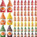 DoubleFill 50 Pcs Thanksgiving Pumpkin Gnomes Figures Fall Autumn Gnomes Figurines Decorations for Fall Table Decor Tiered Tray Table Centerpieces Harvest Party Favors Gift to Hide and See