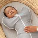 Love to Dream Swaddle UP, Baby Sleep Sack, Self-Soothing Swaddles for Newborns, Improves Sleep, Snug Fit Helps Calm Startle Reflex, New Born Essentials for Baby, Small 8-13lbs, Gray