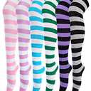 Chalier Thigh High Socks for Women Casual Thigh Socks Soft Comfort Womens Stockings for Holidays, Classical Style, One Size
