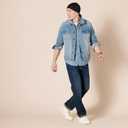 Amazon Essentials Mens Straight-Fit Stretch Jean (28W x 28L, Dark Wash)