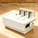 Adjustable Piano Pedal Extender for Students, 3 Pedals with Stabilizer, Compatible with Upright & Digital Pianos, Beginner Practice Tool (White)