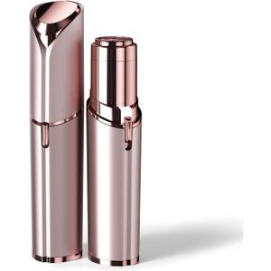 Facial Hair Removal for Women: Electric Face Razor with LED Light - Painless & Instant Results Mini Shaver for Travel Use (Rose Gold)