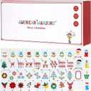 American Mahjong Tile Set with Carrying Bag and Accessories, 160 Acrylic Engraved Mahjong Tiles with Racks with Pushers, Mahjong Tile Set for Family Friends