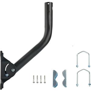 CEKAY Heavy Duty Universal Mounting Pole with Clamp U-Bolt Kit (1 11/16" x 17 1/4"), Adjustable J-Pole Mast for Antennas, Starlink, Satellite, Weather Station, Wall, Roof or Pipe Mounting