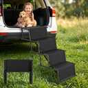 Foldable Dog Car Stairs, Non-Slip Dog Ramp for SUV Truck Small Middle Pet