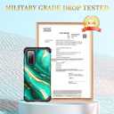 Hocase for Galaxy S20 FE 5G Case, Heavy Duty Shockproof Protection Soft Silicone Rubber+Hard Plastic Bumper Hybrid Protective Case for Samsung Galaxy S20 FE (6.5"") 2020 - Emerald Green