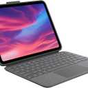 Logitech Combo Touch, Detachable iPad Keyboard Case (10th gen and A16) with Large Precision Trackpad, Full-Size Backlit Keyboard, and Smart Connector Technology - Oxford Gray