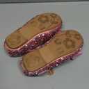 Girls Sparkle Princess Dress Shoes Bow Wedding Party Flower Bridesmaids Mary Jane Ballet Flats for Kid Toddler (Pink)