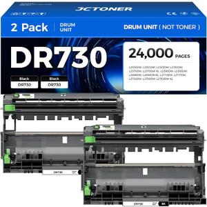 DR730 Drum Unit (Not Toner) 2-Pack Replacement for Brother DR-730 Imaging Drum Compatible MFC-L2710DW MFC-L2750DW DCP-L2550DW HL-L2350DW HL-L2395DW HL-L2370DW HL-L2390DW MFC-L2690DW HL-L2325DW Printer