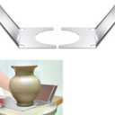 Yaocom 1 Pair Clay Pot Lifter 5" Wide, Aluminum Clay Pot Lifting Tools Pottery Removal Tools for Safe and Easy Removal of Freshly Thrown Pottery Without Smudges