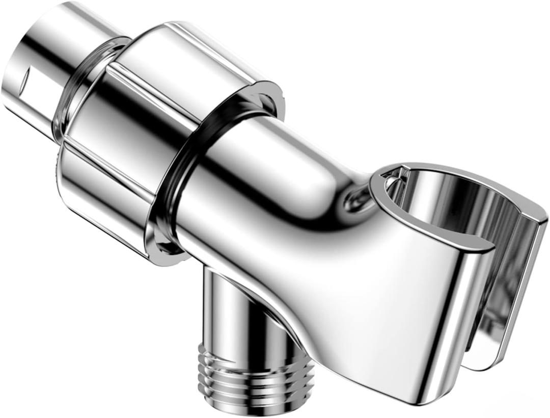 Shower Head Holder for Handheld Shower Head Premium ABS Adjustable Shower Arm Mount Bracket With Brass Swivel Joint Standard 1/2" Connector