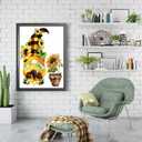 5D Diamond Painting Kits for Adults Sunflower Diamond Painting Without Frame Anime Gnome Diamond Painting Kits for Beginners 12x16 Inch