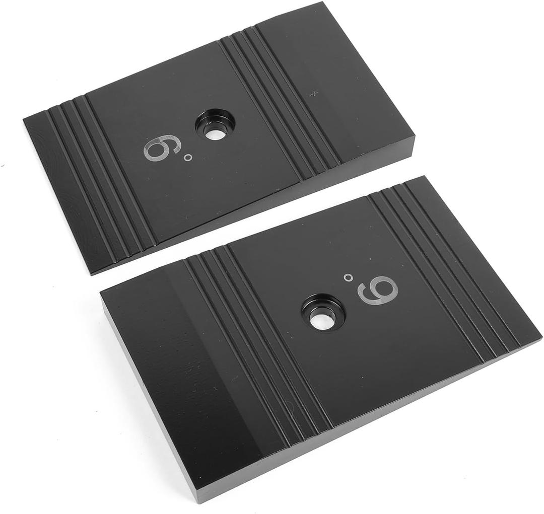 6 Degree Universal Pinion Angle Correction Shims, 3 Suspension Axle Shims for Leaf Springs and Lift Blocks (Black)