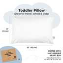 KeaBabies 1-Pack Toddler Pillows 2 Year Old to 5-13x18 Soft Organic Cotton Kids Pillow for Sleeping, Travel, School, Daycare, Nap, Toddler Bed, Machine Washable, Without Pillowcase (Soft White)