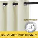 NICETOWN Blackout Living Room Curtain 84 inches Long - Thermal Insulated Grommet Room Darkening Window Treatment Sound Dampening Drape for Bedroom (Beige, W52 x L84, 1 Panel)