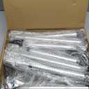 Folding Walkers for Seniors with 2 Skis and 5" Wheels, Lightweight Adult Rolling Walker, Supports Up to 350 Pounds, Adjustable Height, Aluminum Standard Walker, Silver