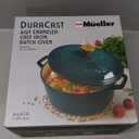 Mueller DuraCast 6 Quart Enameled Cast Iron Dutch Oven Pot with Lid, Heavy-Duty, Oven Safe up to 500 F & Across All Cooktops, Wedding Registry Ideas & Gifts, Emerald