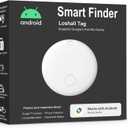 Android Tracker Tags, White Bluetooth Luggage Tags Work with Google Find My Device App (Android Only, not for iOS), Keys Finder and Item Locator for Vehicles Wallet, Bags