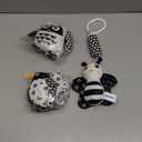 KAKIBLIN Baby Hanging Toy,3 Pack Black and White Baby Toys for 3 6 9 12 Months, High Contrast Hanging Toys, Plush Soft Stroller Rattles Toy for Boys and Girls(21CM, Lady bug, Bee & Owl)