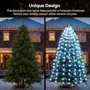 Christmas Tree Lights Christmas Lights Outdoor Indoor White 280Led 10 Lines with 8 Light Modes, Timer and Remote Control, Fairy String Lights for Wedding Home Party 4Ft-7Ft Xmas Tree Decorations