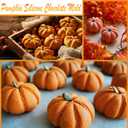 2 Pcs Pumpkin Silicone Chocolate Mold 3D Fall Halloween Chocolate Molds Thanksgiving Cake Pan Autumn Harvest Theme Candy Baking Soap Candle Molds for Home Party Decor