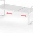 Jojocross Expandable Shelf for Cabinet Organizer Adjustable Stackable Spice Rack at Kitchen and Bathroom More, Counter Countertop Cupboard Organization Pantry Storage(LARGE/1PACK/WHITE)