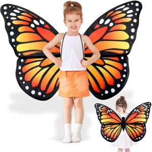 Large Monarch Butterfly Wings for Girls Costume Accessories Double Sided Butterfly Wings