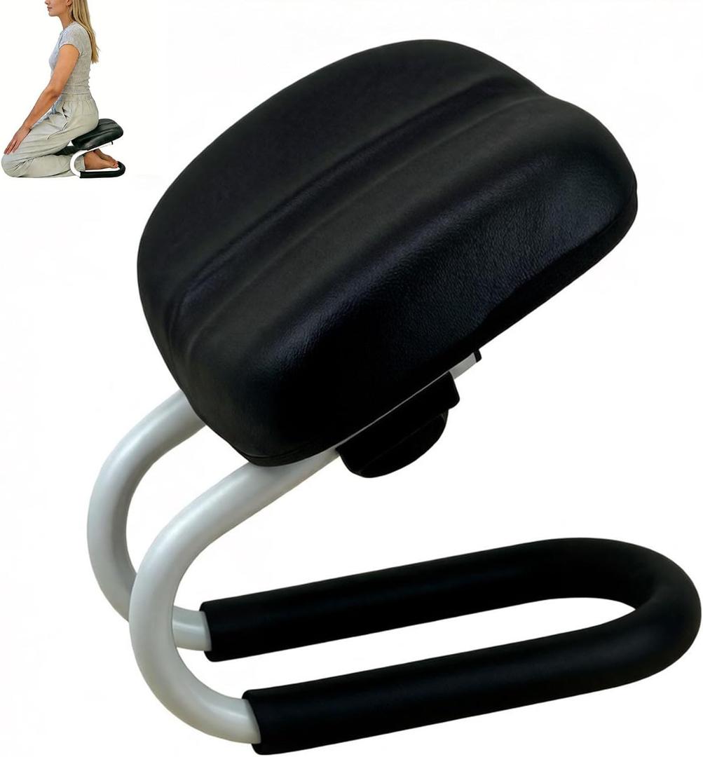 Meditation Bench, Prayer Kneeling Stool with Non-Slip CushionAdjustable Metal Kneeling Meditation Stool,Ergonomic Yoga Stool for Long-Term Meditation, Home Prayer and Yoga