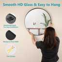 Fabuday Black Circle Mirror for Wall 20 inch - Round Mirrors for Bathroom, Entryway, Living Room, Hallway, Bedroom Decor, Small Matte Framed