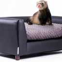 Keet Fluffy Deluxe Pet Bed, Sofa Charcoal, Small