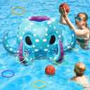 iPlay, iLearn Kids Octopus Pool Toys, 2-in-1 Inflatable Float Pool Game